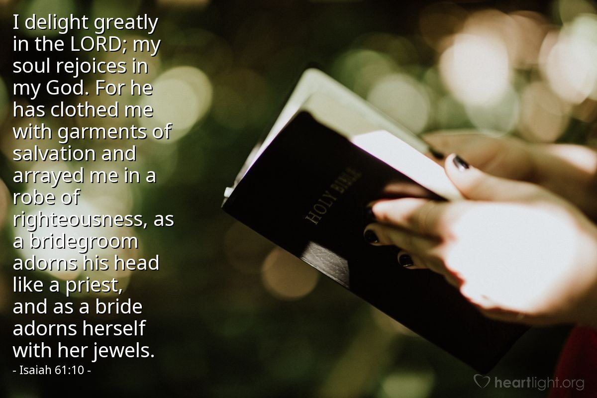 Today’s Verse – Isaiah 61:10