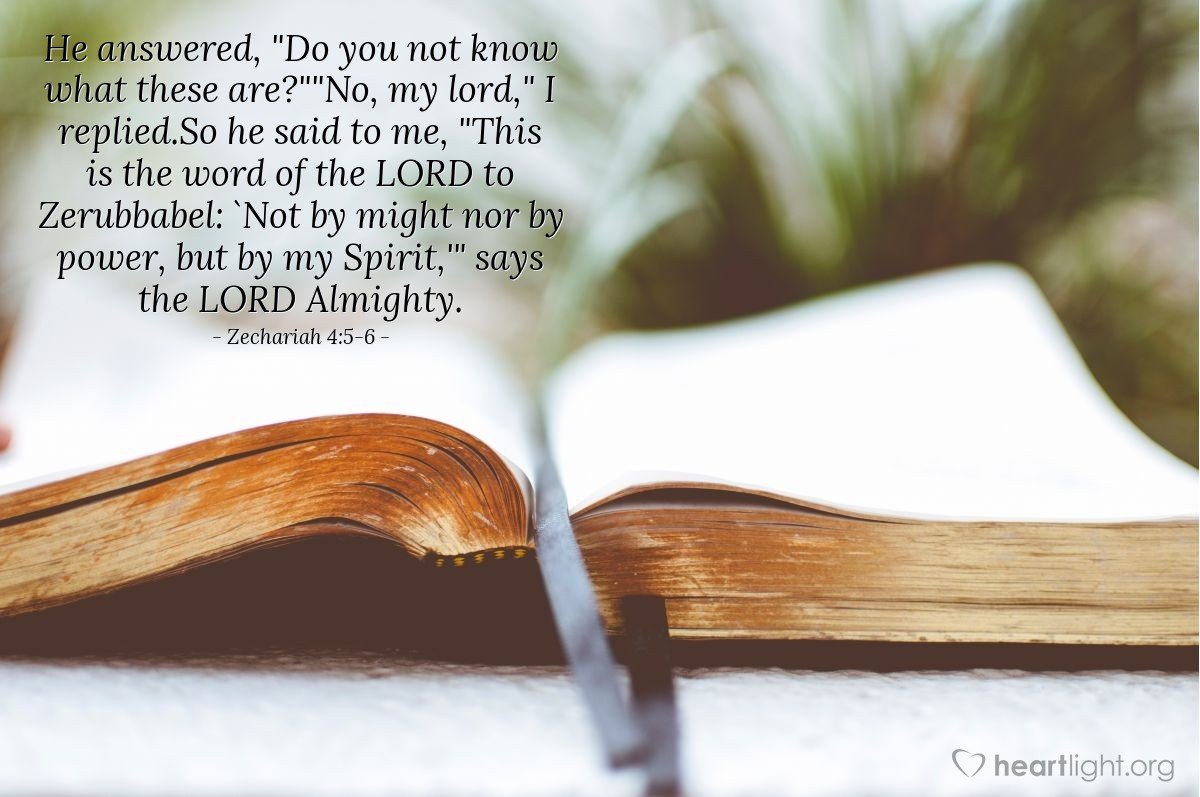 Today’s Verse – Zechariah 4:5-6
