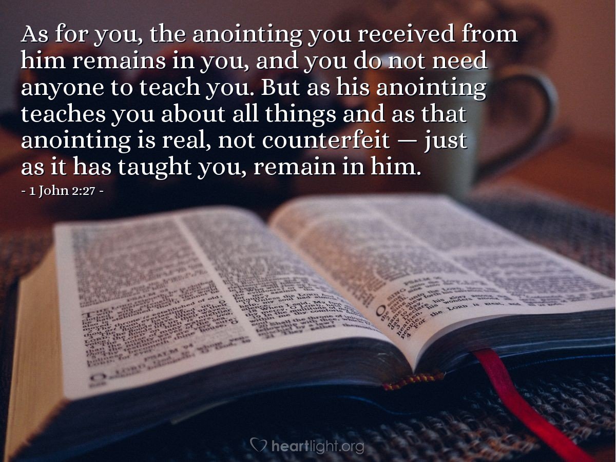 Today’s Verse – 1 John 2:27